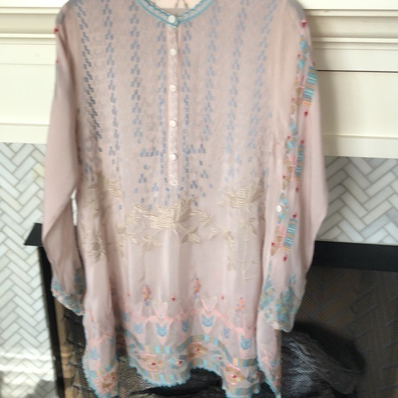 Johnny Was Tunic top heavily embroidered all over extra small gorgeous colors - Picture 1 of 16